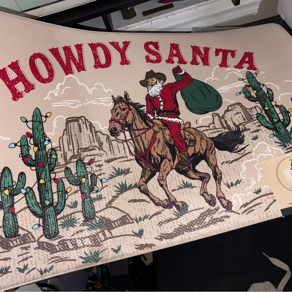 Howdy Santa Holiday Doormat
